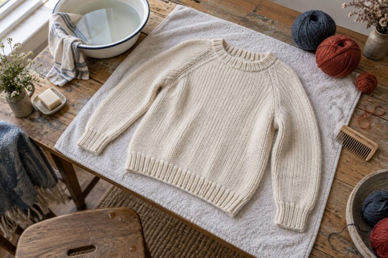 Laver un pull en laine à la main : température et essorage