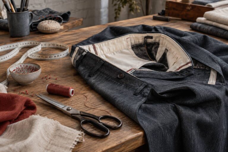 Reprise de taille sur un pantalon : ce que les coutures permettent